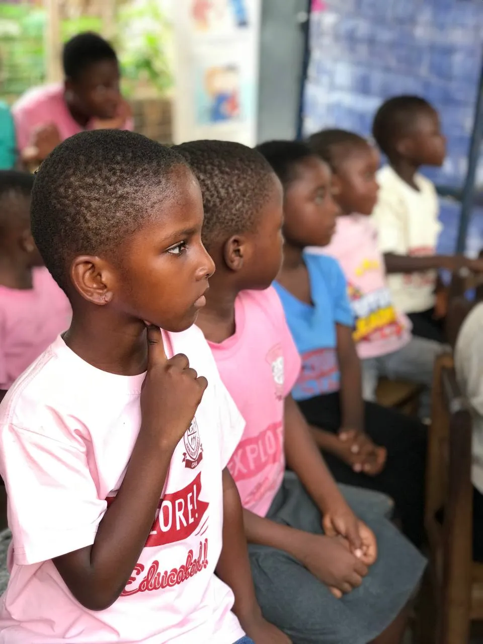 Pupils focused in class